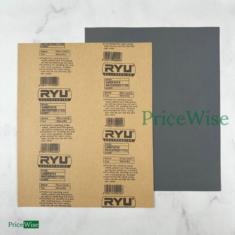 Amplas Lembaran Waterproof 1500 Ryu / Sandpaper Paper / Amplas Kertas