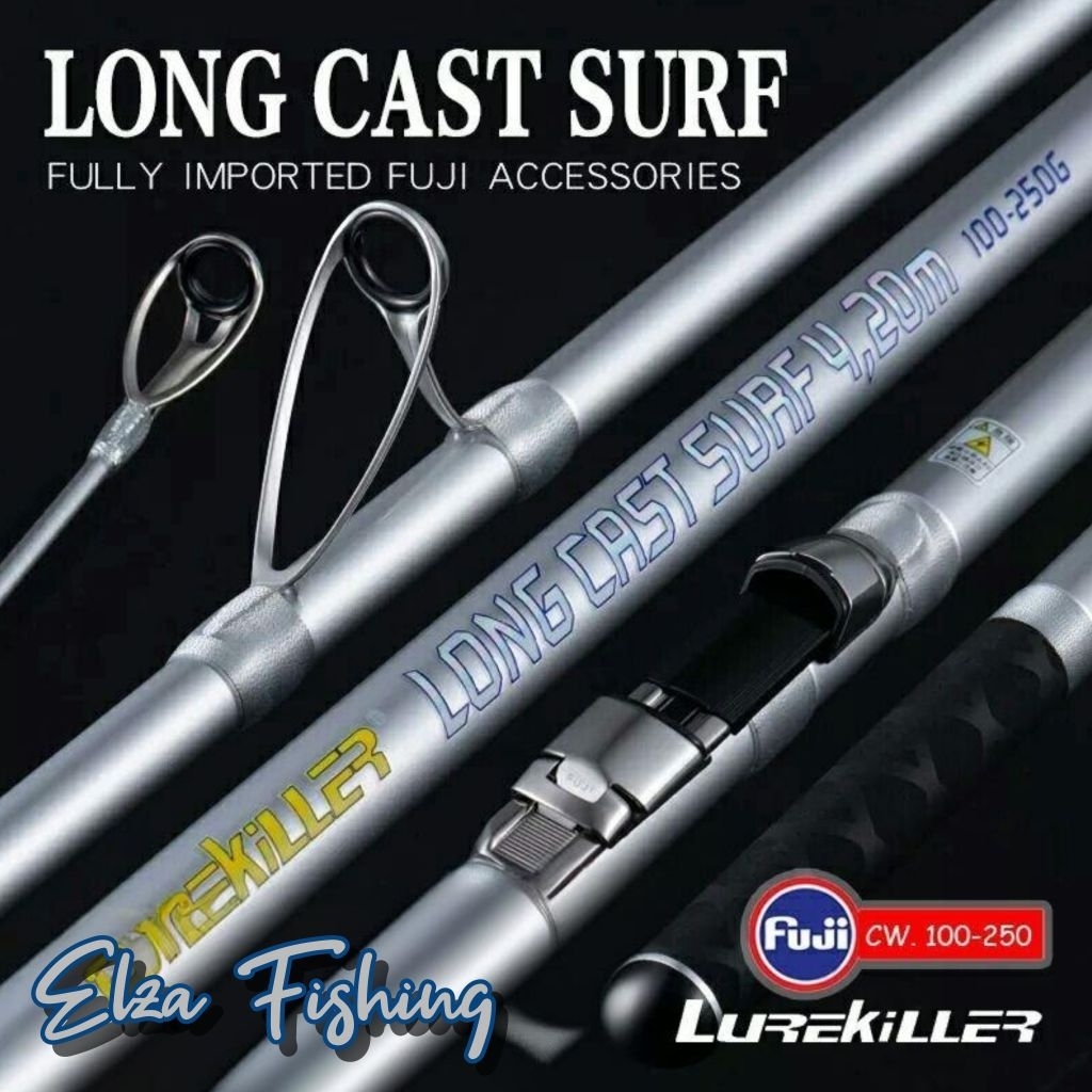 Lurekiller Longcast Surf 420 CW. 100-250 Gr ll Full Fuji Asessories Reelseat n Ring Guide