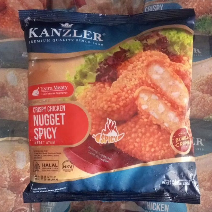 

KANZLER SPiCY Crispy Chicken Naget Nugget 450gr 450 gram (Crispy Bubble Crumbs)