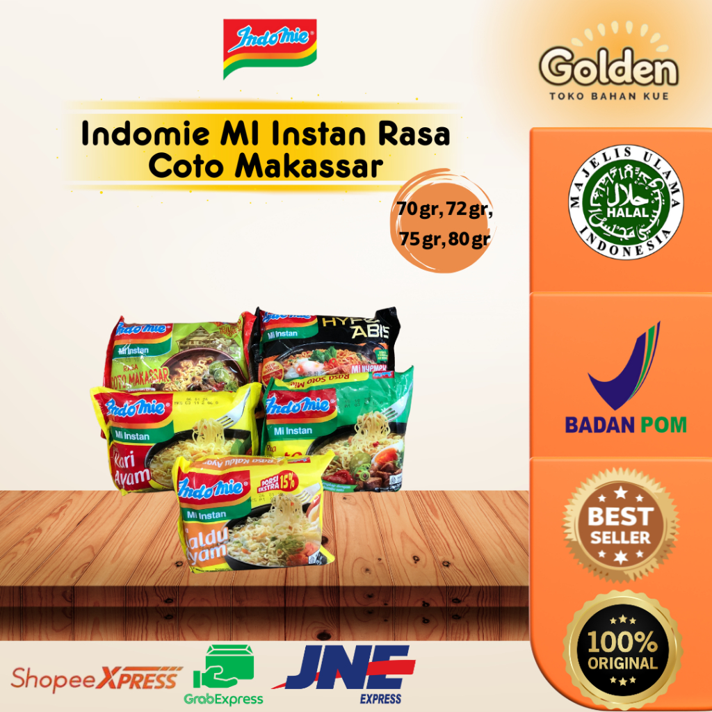 

Indomie MI Instan 70gr, 72gr, 75gr, 80gr