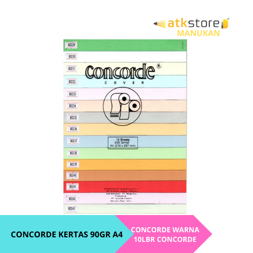 

Concorde Kertas Cover A4 90gsm Warna 20 Lembar