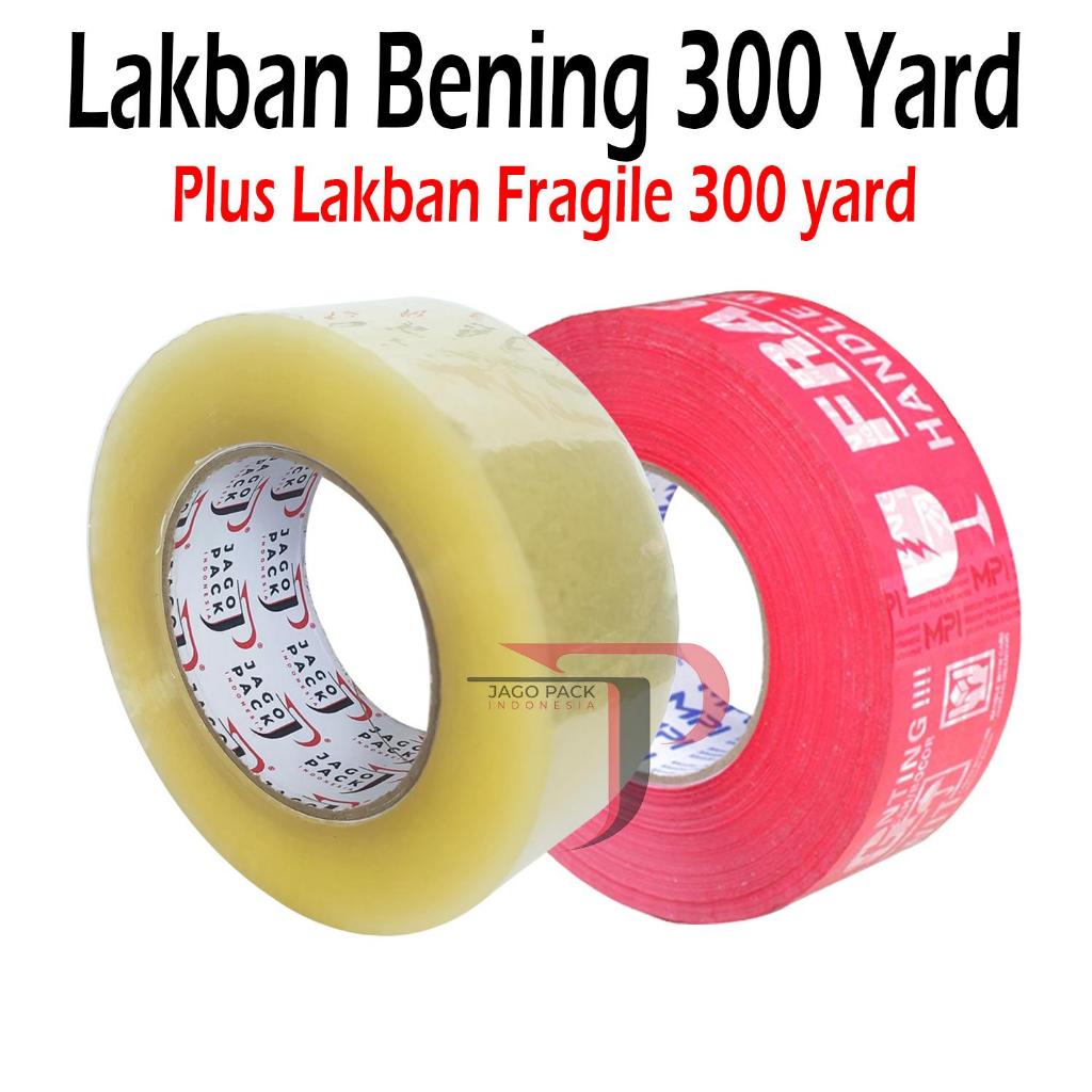 

Lakban Bening JUMBO Jago Pack 300 yard + Lakban Fragile 300 yard - PANJANG 300 YARD KUALITAS BAGUS DAN TIDAK MUDAH PUTUS