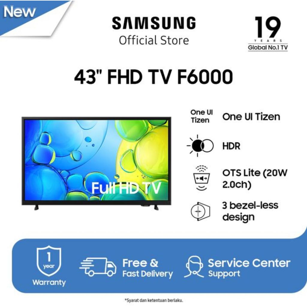 SMART TV SAMSUNG 43INCH 43F6000