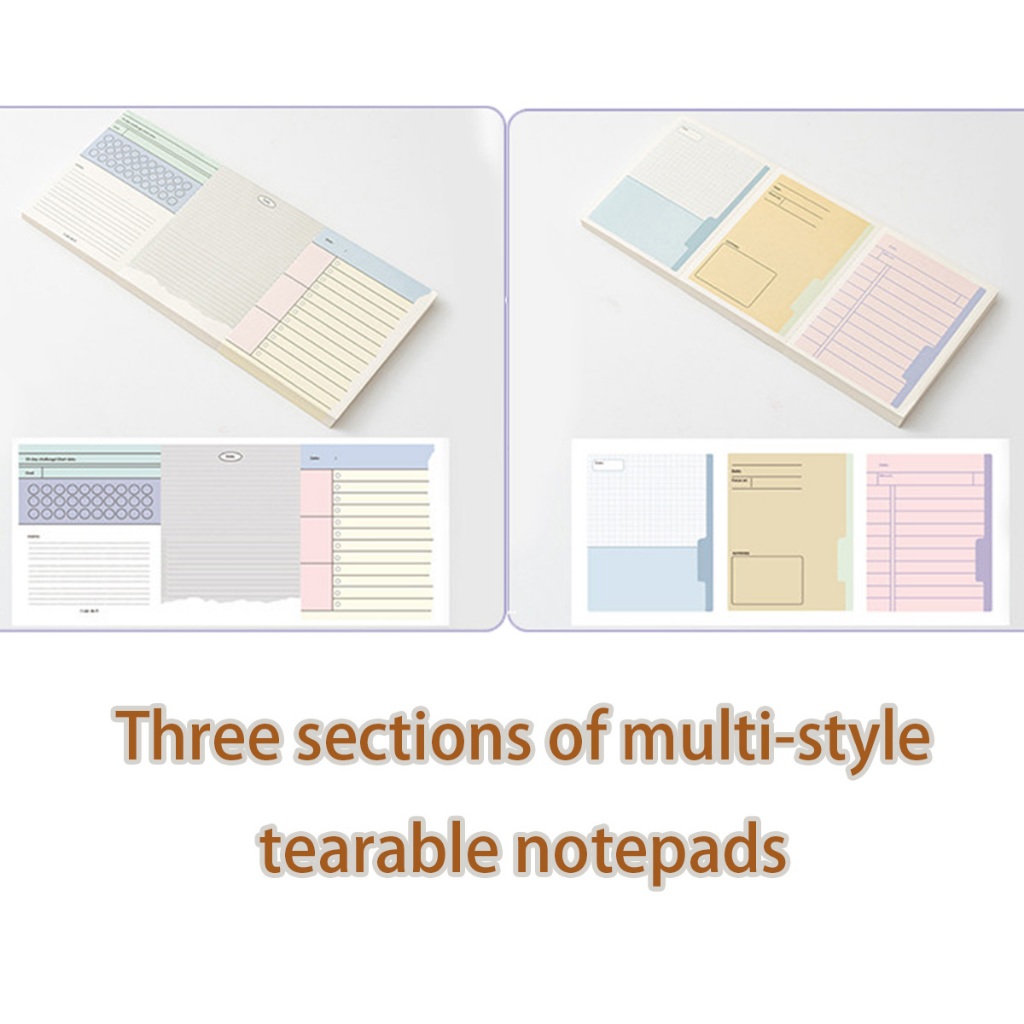 

[240L Halaman] Buku Catatan Memo Tiga Segmen/Daftar Tugas Harian & Alat Tulis Sekolah Praktis