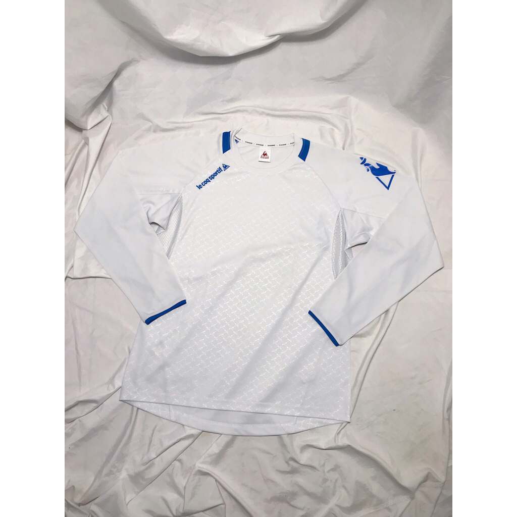 Nego Boskuu > Le Coq Sportif Longsleeve Sport Shirt/Jersey Original - White/Blue (Outfit/Pakaian)|Pr