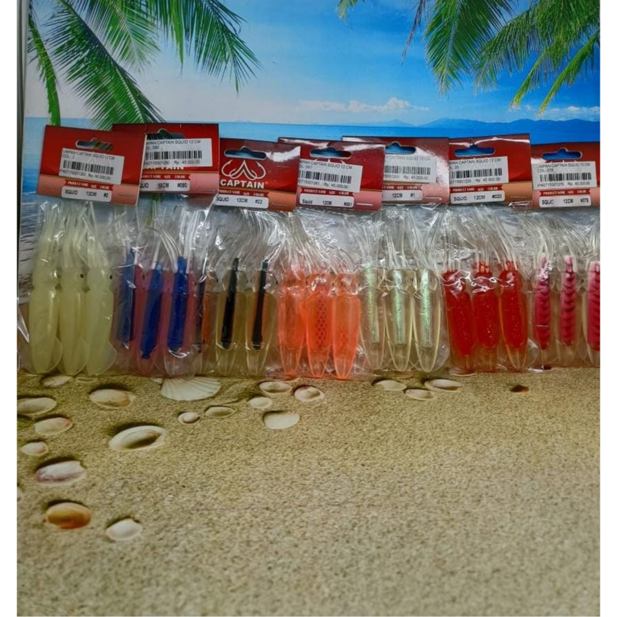 UMPAN CAPTAIN OCTOPUS  12cm UMPAN KARET CUMI UMPAN PANCING