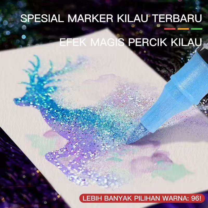 

SPIDOL GLITTER DOUBLE TIP SET SHIMMER METALIK & TIP LEMBUT UNTUK SISWA SEKOLAH MARKER WARNA ANTI BAO READY STOCK