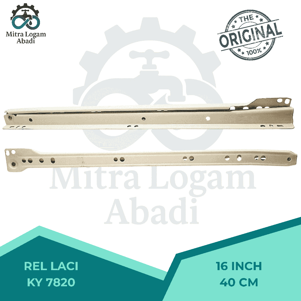 Rel Laci 16 Inch 40 cm Gerber KY 7820 – Rel Laci Besi Roller Gerakan Halus Anti Macet