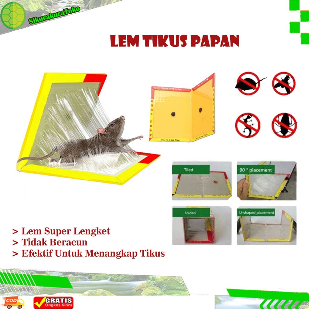 (SKR) Lem Tikus Papan Model Buku Super Lengket Besar Jebakan Tikus / Petrokum / 100% original / Lem 