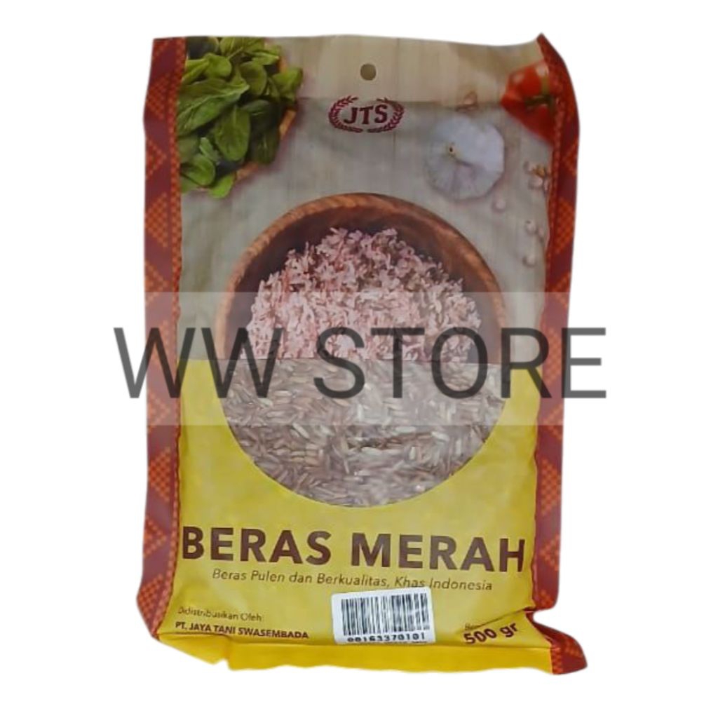 

Beras merah Pulen & Berkualitas Khas Indonesian JTS Red Rice 500g