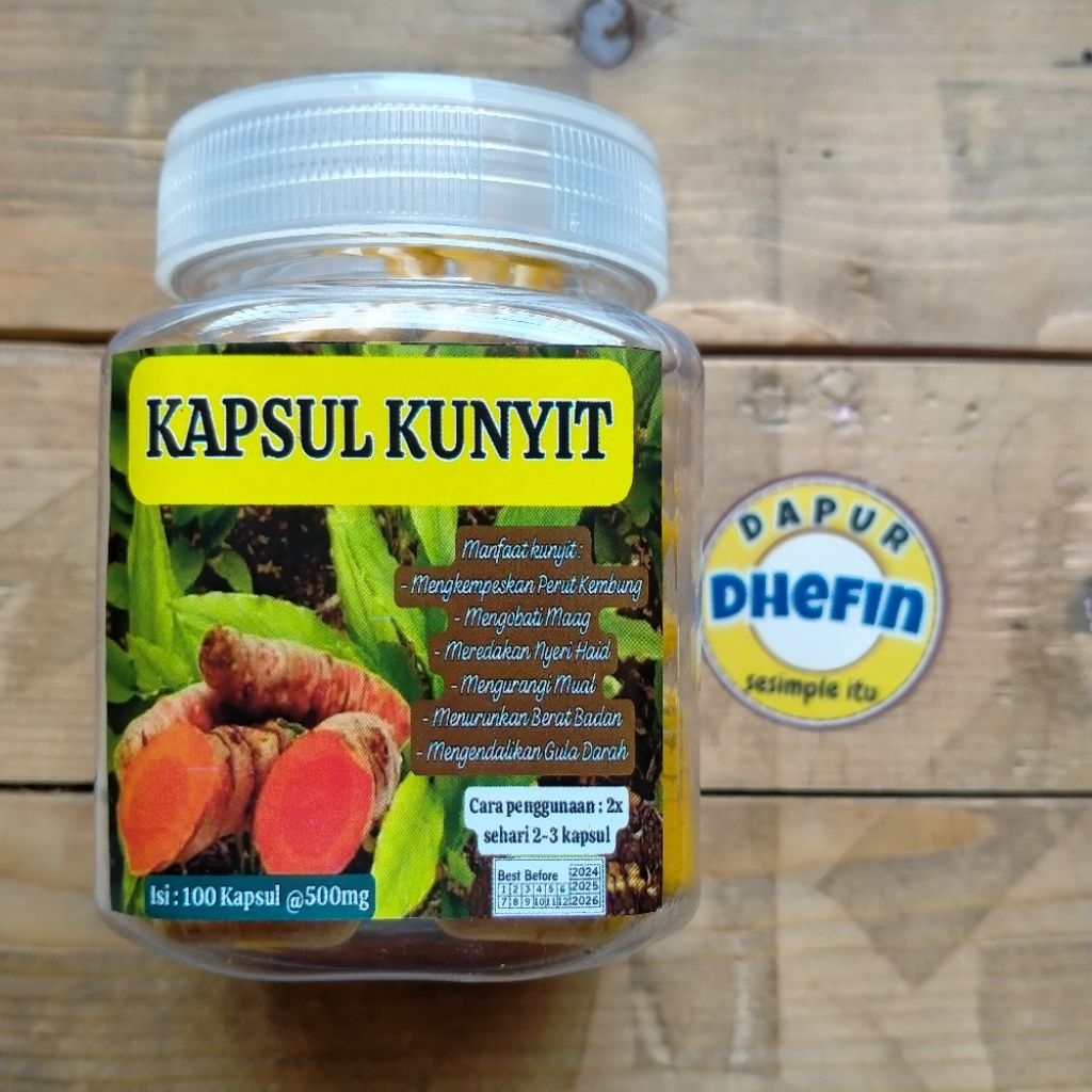 

Kapsul Herbal Bubuk Kunyit Dalam Kemasan Botol isi 100 Pcs HALAL