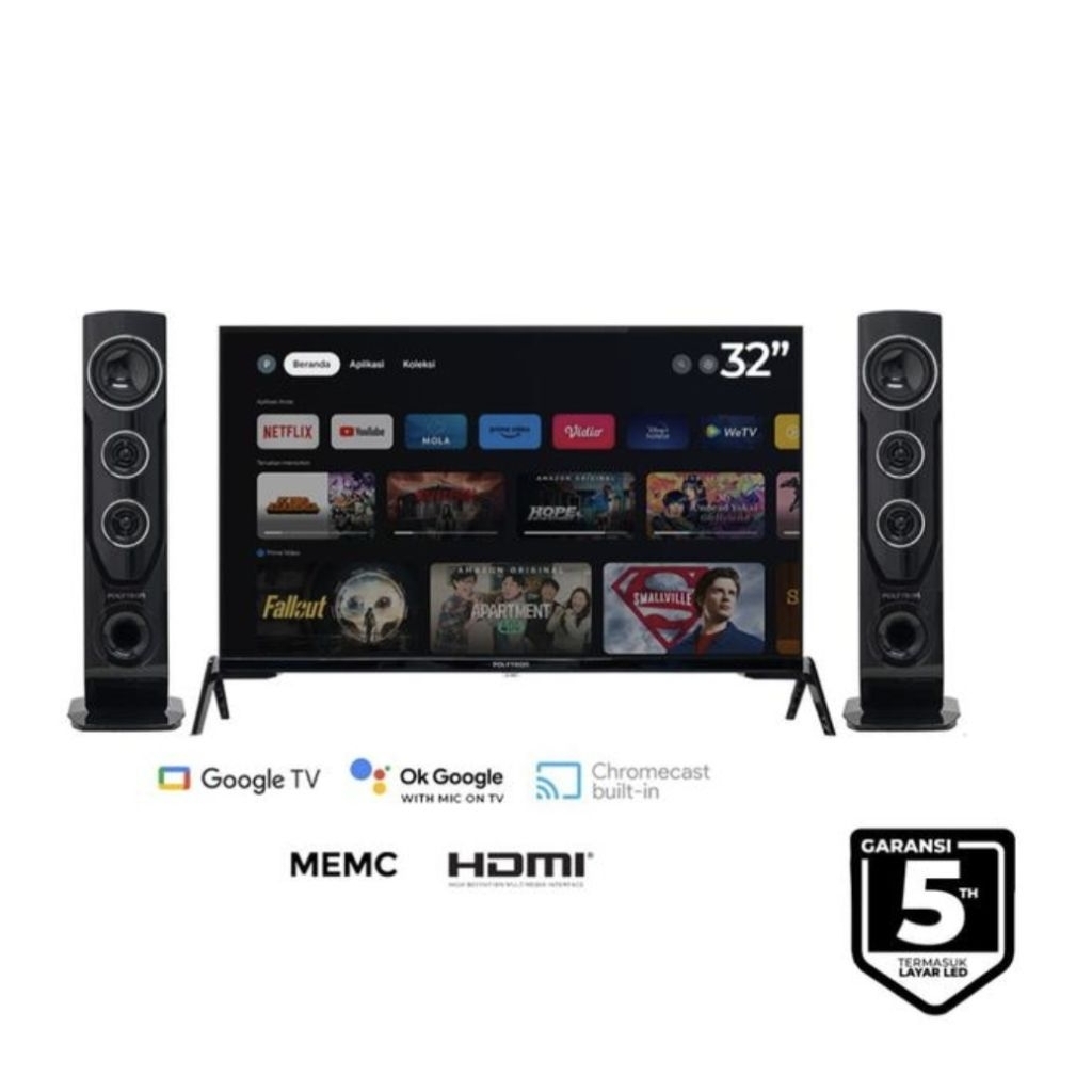 LED POLITRON SPEKER TOWER GO0GLE TV PLD 32TG9055