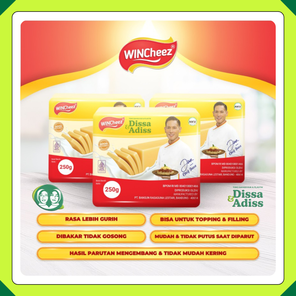 

Keju WINCheez 250 gr - Keju Balok Pilihan Chef Juna