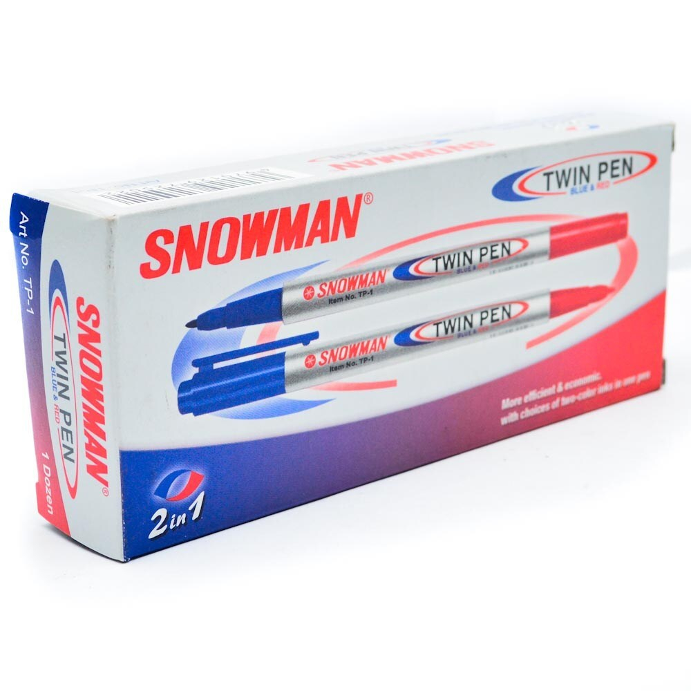 

Twinpen Snowman Warna Merah Biru (PACK)