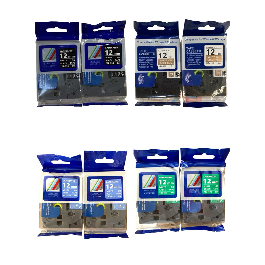 

Label Tape TZ2 TZE Laminated compatible Brother 12mm