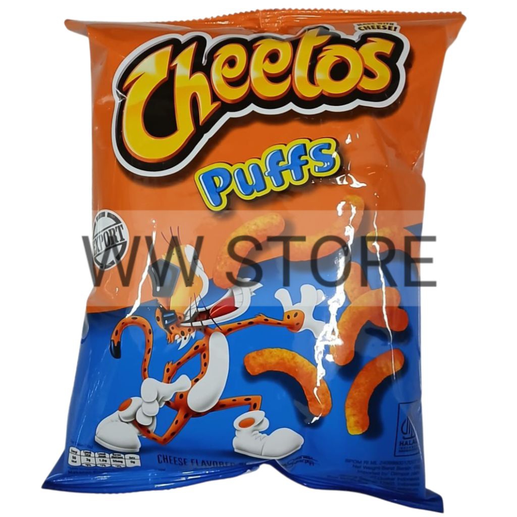 

Cemilan snek makanan ringan ekstrudat rasa Keju halal MUI Cheetos Cheese Flavored Snacks 60g