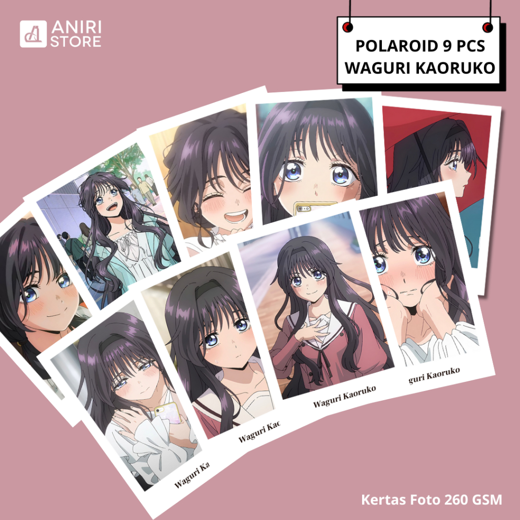 Polaroid Waguri Kaoruko Anime Kaoru Hana Wa Rin To Saku 9 Pcs