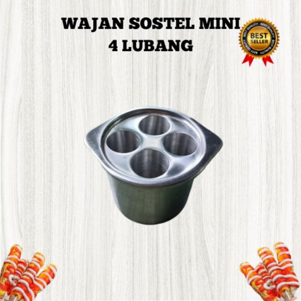 Cetakan sosis telur sostel 4 lubang bahan aluminium