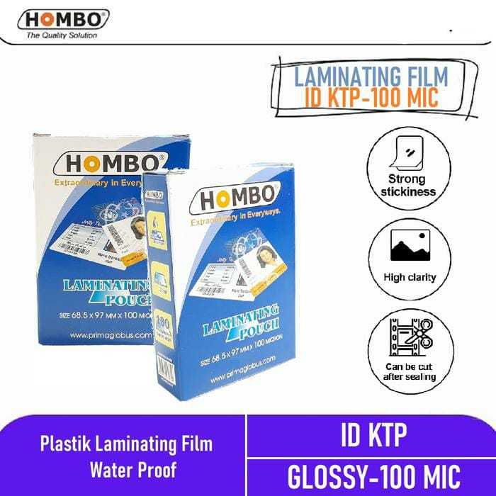

Laminating Film Ukuran ID KTP 100mic Hombo