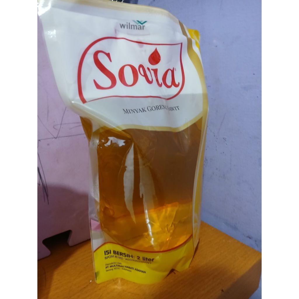 

minyak goreng sovia kemasan 2 liter bersih
