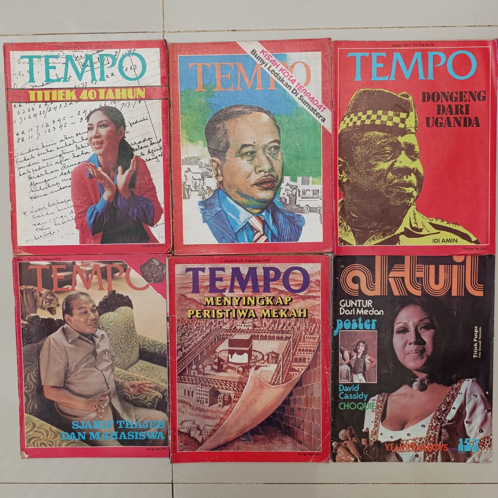 majalah Tempo jadul lawas th 1970-1980 (cabutan)