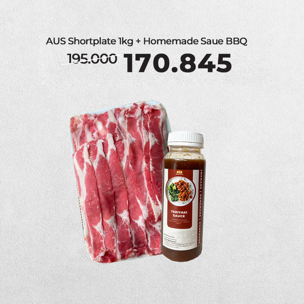 

(PROMO KEMERDEKAAN) AUS SHORTPLATE 1KG + SAUS BBQ 250GR