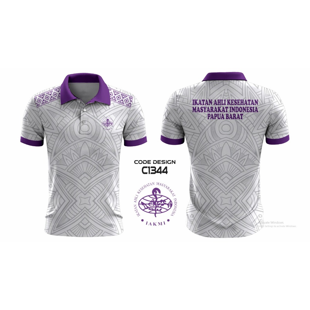 KAOS JERSEY KERAH POLO IAKMI FULL PRINTING FREE CUSTOM KUALITAS PREMIUM