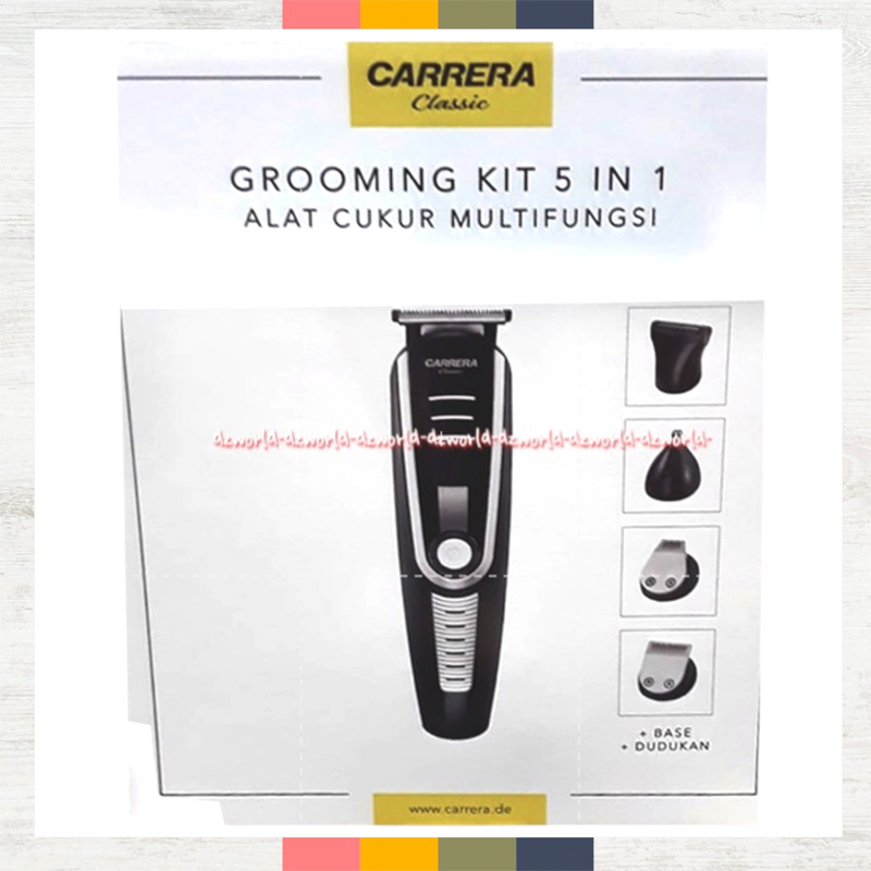 Carrera Classic Grooming kit 5in1 Alat Cukur Pisau Multifungsi Jenggot Rambut Sisir Pria 1set Carera