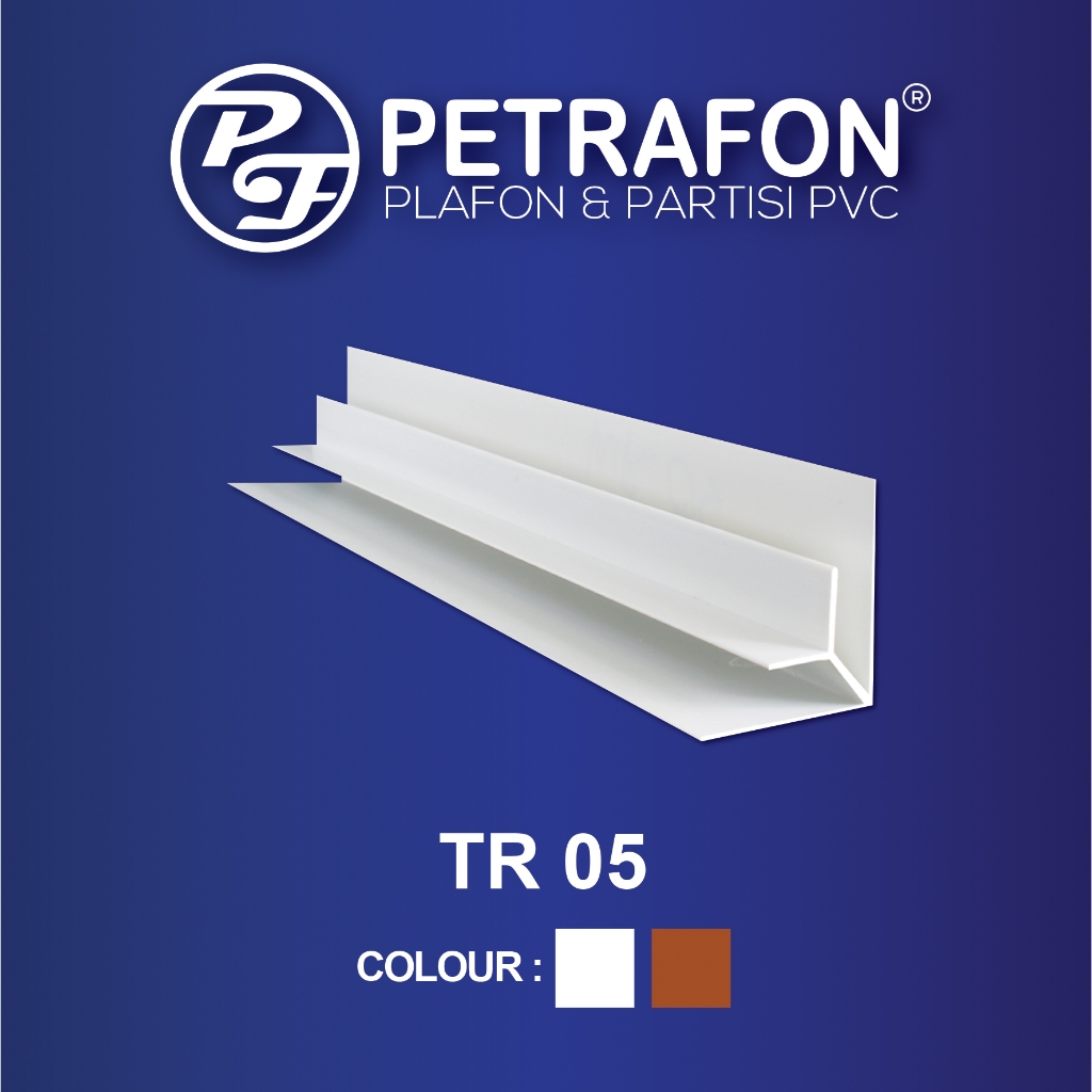 Lis Plafon PVC Type TR 05 - Lis Drop Pvc - Lis Siku Dalam PVC