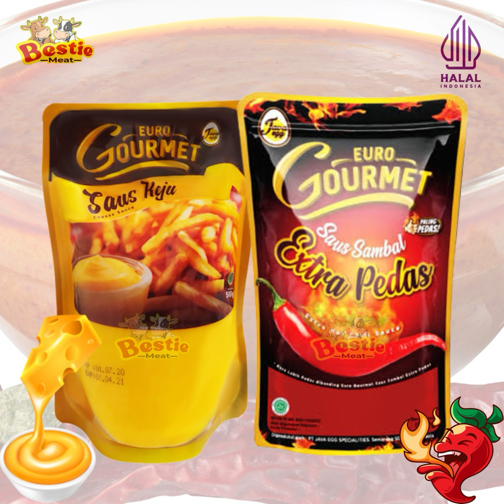 

Euro Gourmet Saus Keju dan Saus Extra Pedas 500g