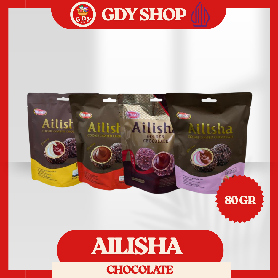 

AILISHA | Coklat Ailisha MR.SIF Cookie Coated Chocolate 80gr