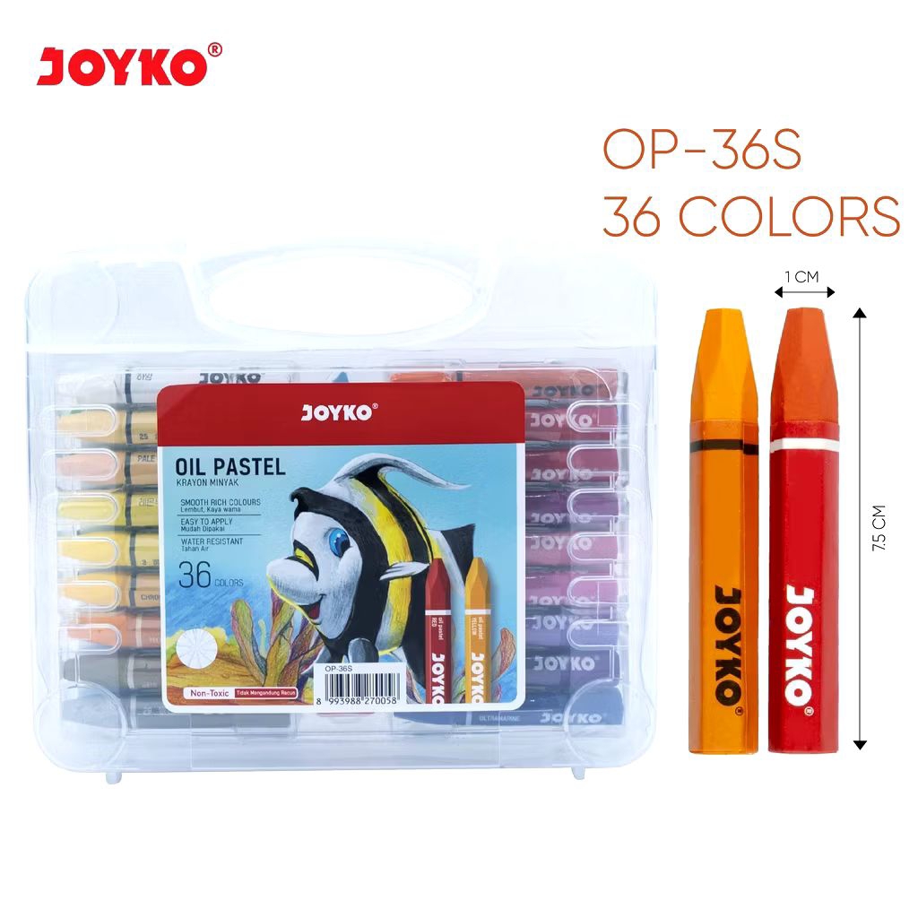 

Joyko OP-36S | Crayon 36 Warna | Krayon Minyak | Oil Pastel 36 Color