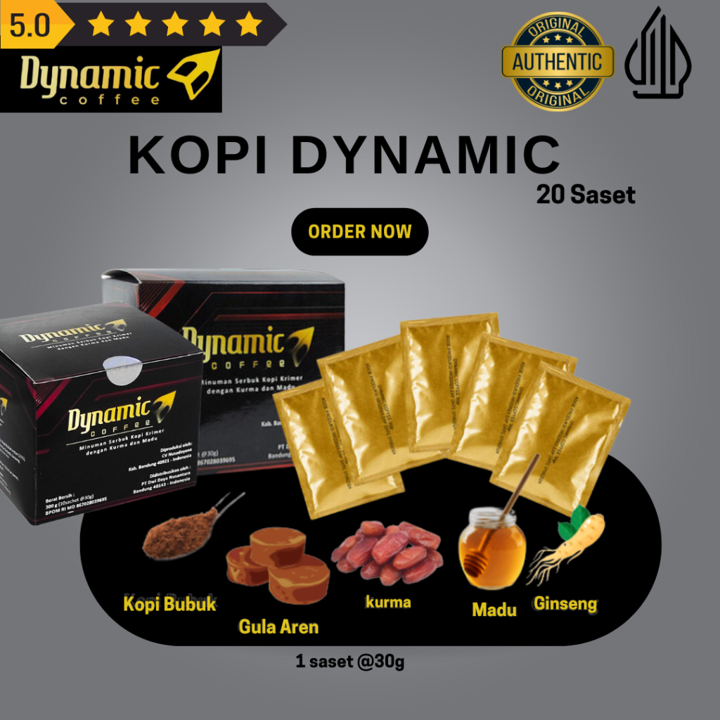 

Kopi Dynamic Original Resmi BPOM 20 Sachet Kopi Dinamik