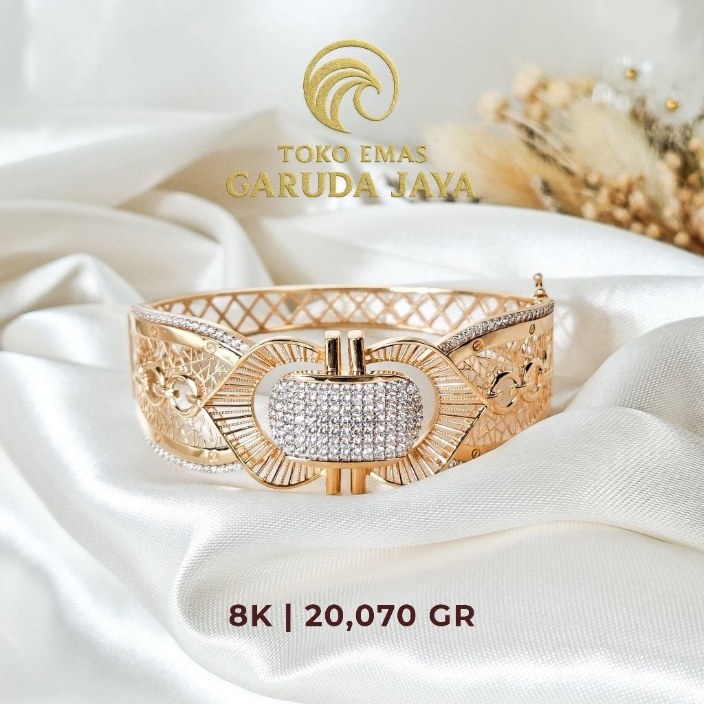 GELANG AVELLINE 8K | GELANG EMAS 8K | GELANG EMAS 20 GR
