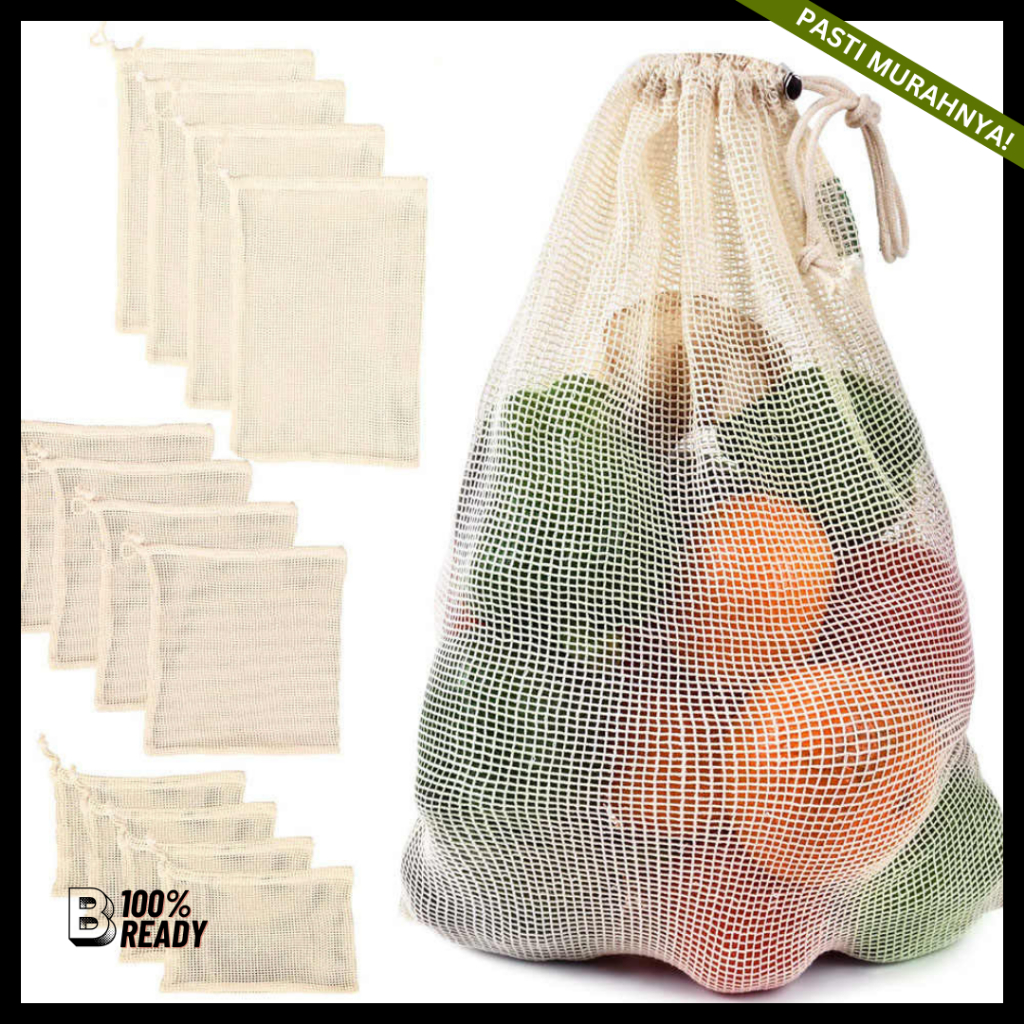 Tas Belanja Lipat XL / TAS JARING PENYIMPANAN / TAS JARING / Tas Belanja Jaring Reusable