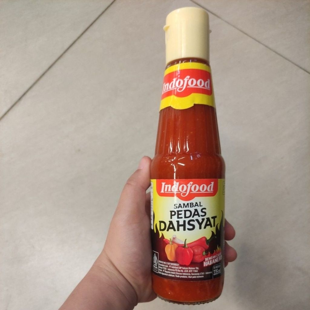 

INDOFOOD SAMBAL PEDAS DAHSYAT DENGAN CABAI HABANERO BOTOL BELING 335mL