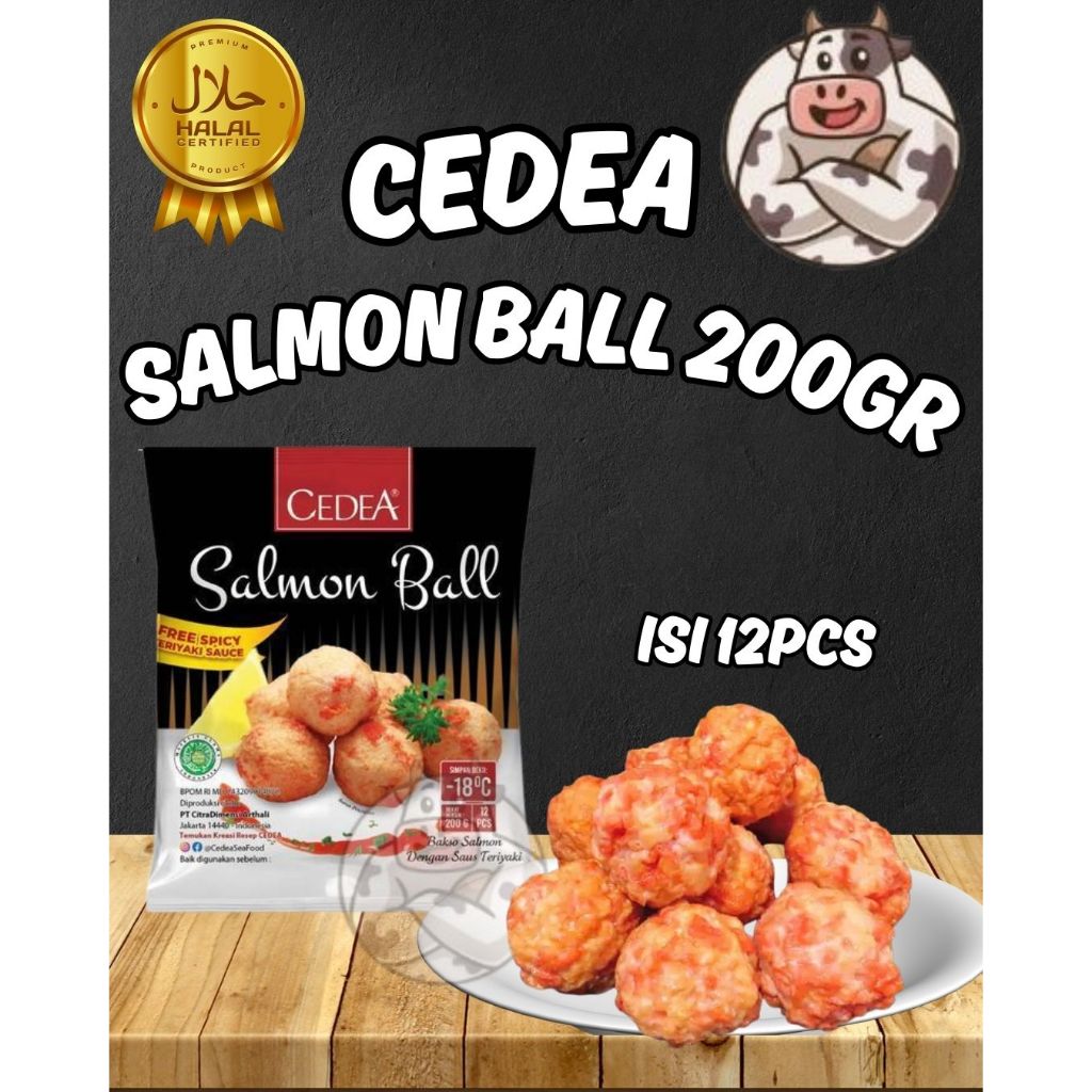

CEDEA SALMON BALL/ BOLA SALMON IKAN OLAHAN 200GR ISI 12PCS FREE SAUS TERIYAKI
