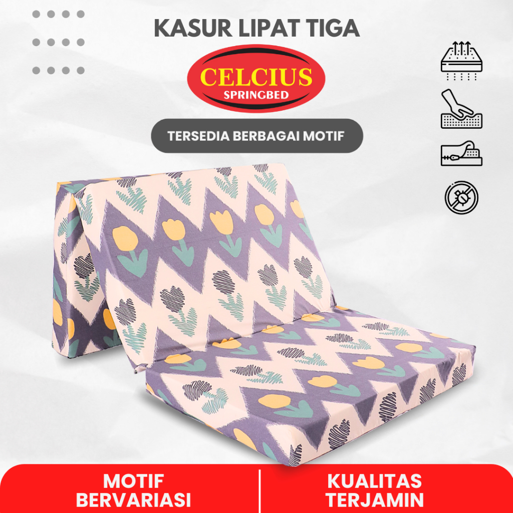 Celcius Kasur Busa Lipat 3 TEBAL 8 CM