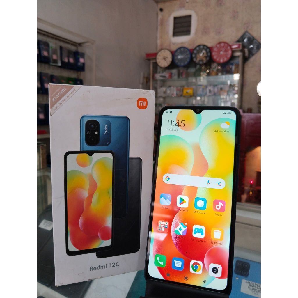 HP SECOND MURAH BERGARANSI XIAOMI REDMI 12C RAM 4/64 KOTAK