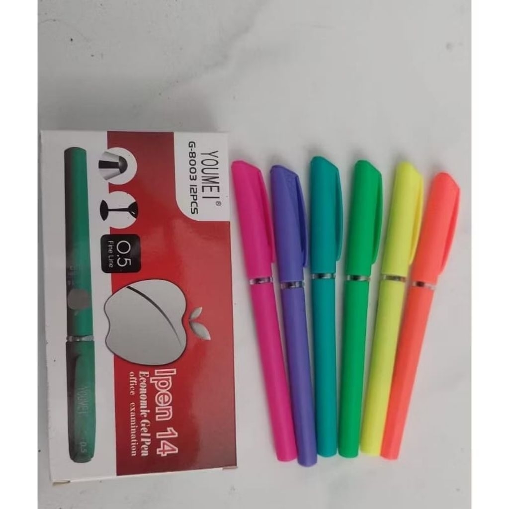 

LUSIN 12 PCS] BALLPOINT YOUMEI IPENX 8003 HITAM GEL PEN