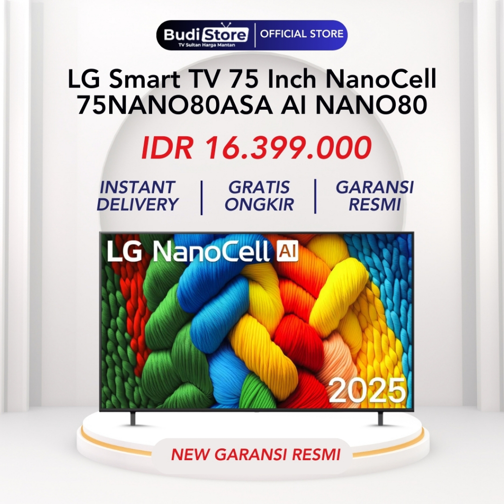 LG Smart TV 75 Inch NanoCell 75NANO80ASA AI NANO80