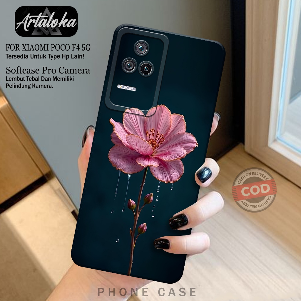 Softcase Hp Xiaomi Poco F4 5G Fashion Case Bunga Case Poco F4 5G Silikon TPU Pro Camera Casing Poco 