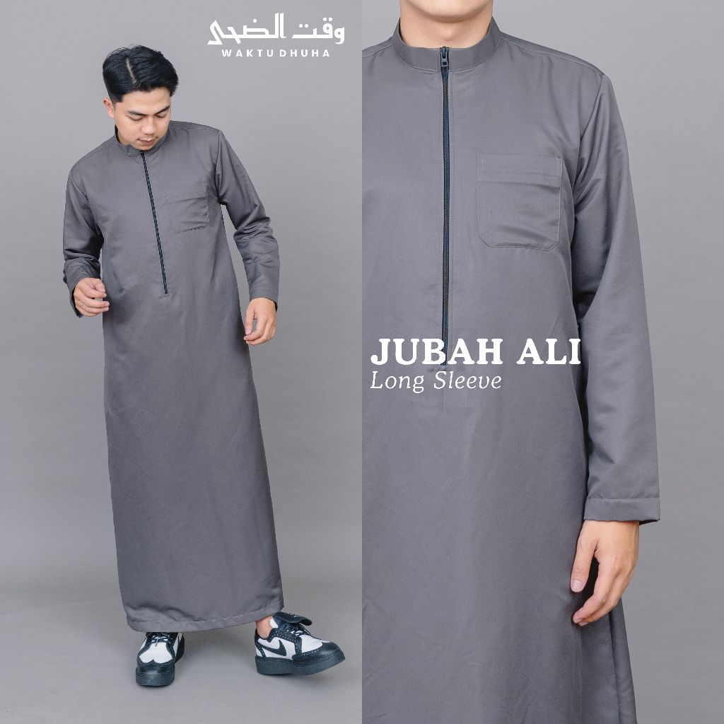 HOT Waktu Dhuha - Gamis Cowok Lengan Panjang Model resleting terbaru