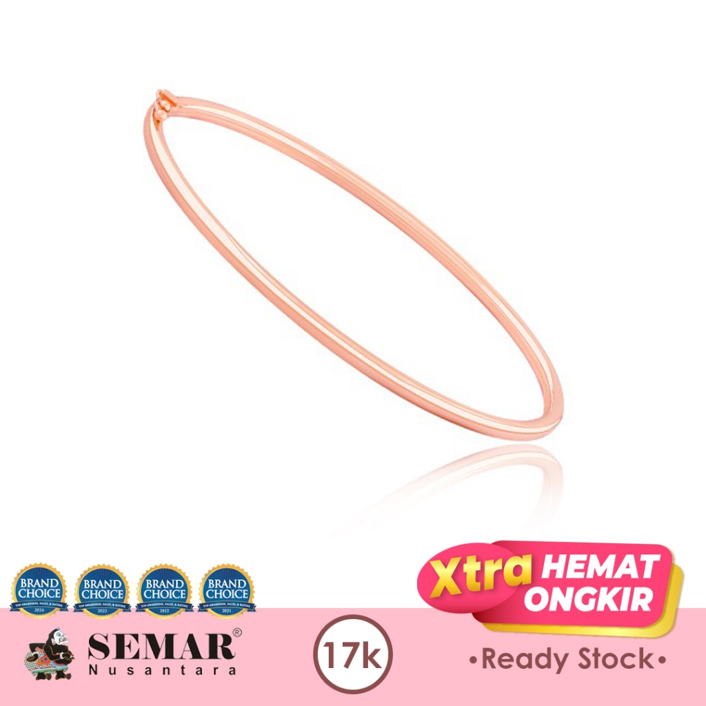 Gelang Emas Eleena Rose Gold Bangle 17K Semar Nusantara