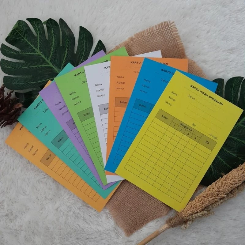 

ES88 50PCS KARTU IURAN MINGGUAN NON-CUSTOM UK 10,5x16,5CM