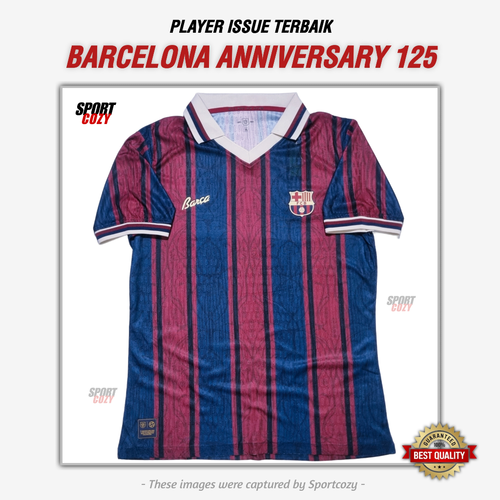 (PLAYER ISSUE) JERSEY BARCA BARCELONA ANNIVERSARY 125TH PLAYER ISSUE TERBAIK