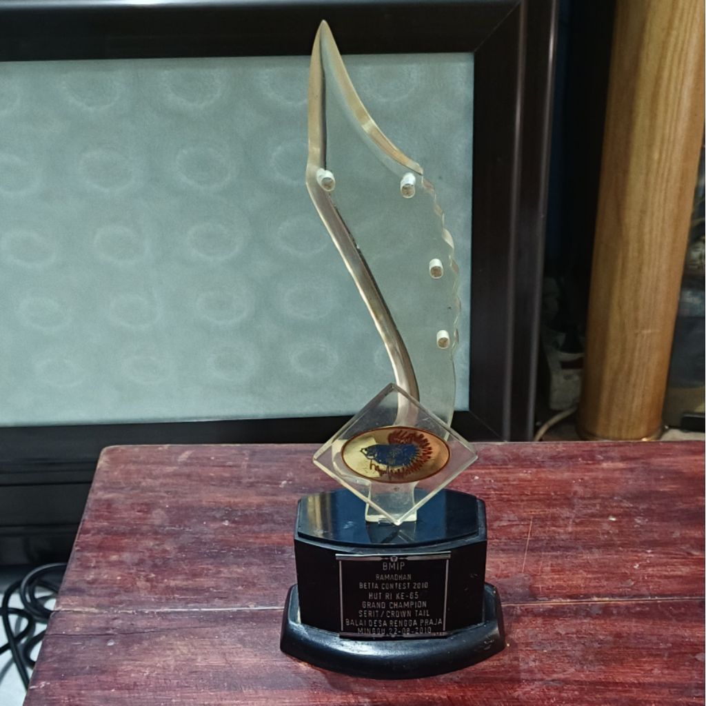 Piala Cupang Grand Champion Serit / Crown Tail Kontes BMIP Ramadhan Betta Contest 2010 Hut RI Ke-65