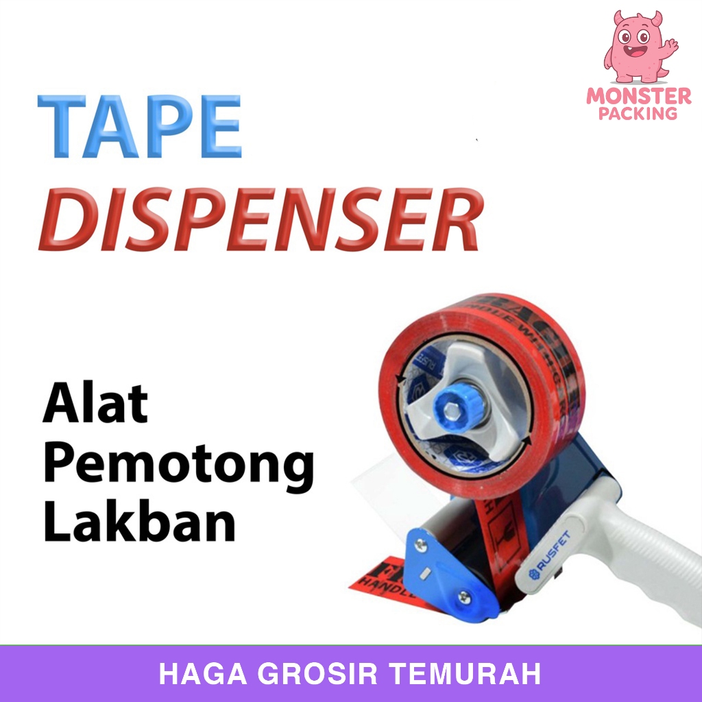 

Tape Dispenser RUFSET Alat Promoting Lakban Isolasi Solatip Plakban