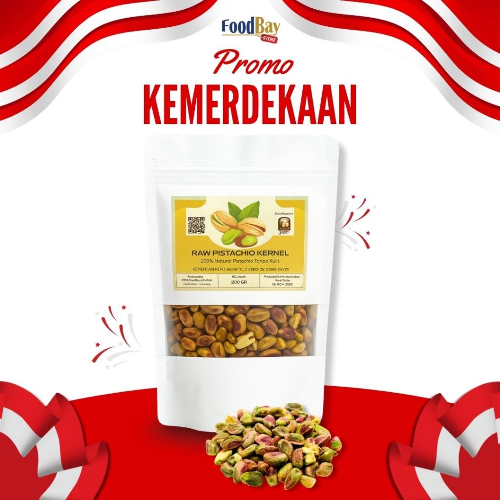 

SELMA Raw Pistachio Kernels Kacang Pistachio Kupas mentah 200 Gr
