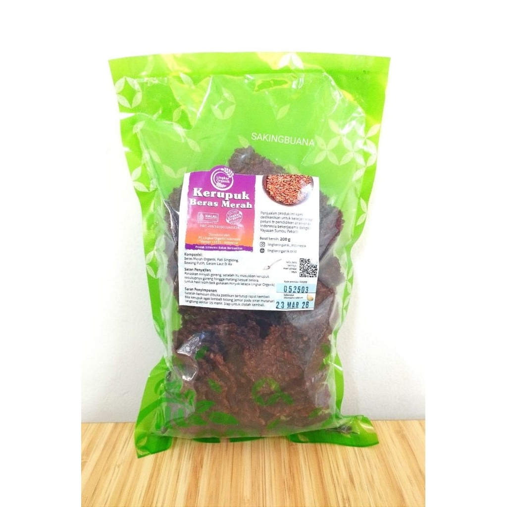 

Kerupuk Beras Merah 200gr - Lingkar Organik